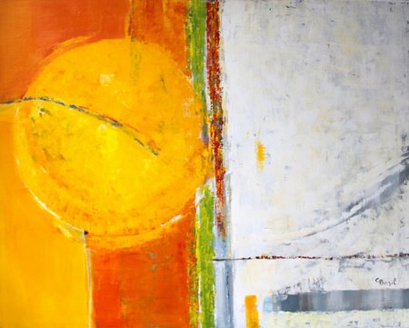 Resurrexit, "Du Tombeau Vide au Matin de Pâques". © Claire Bazil Acrylique sur toile, 92x73 cm 