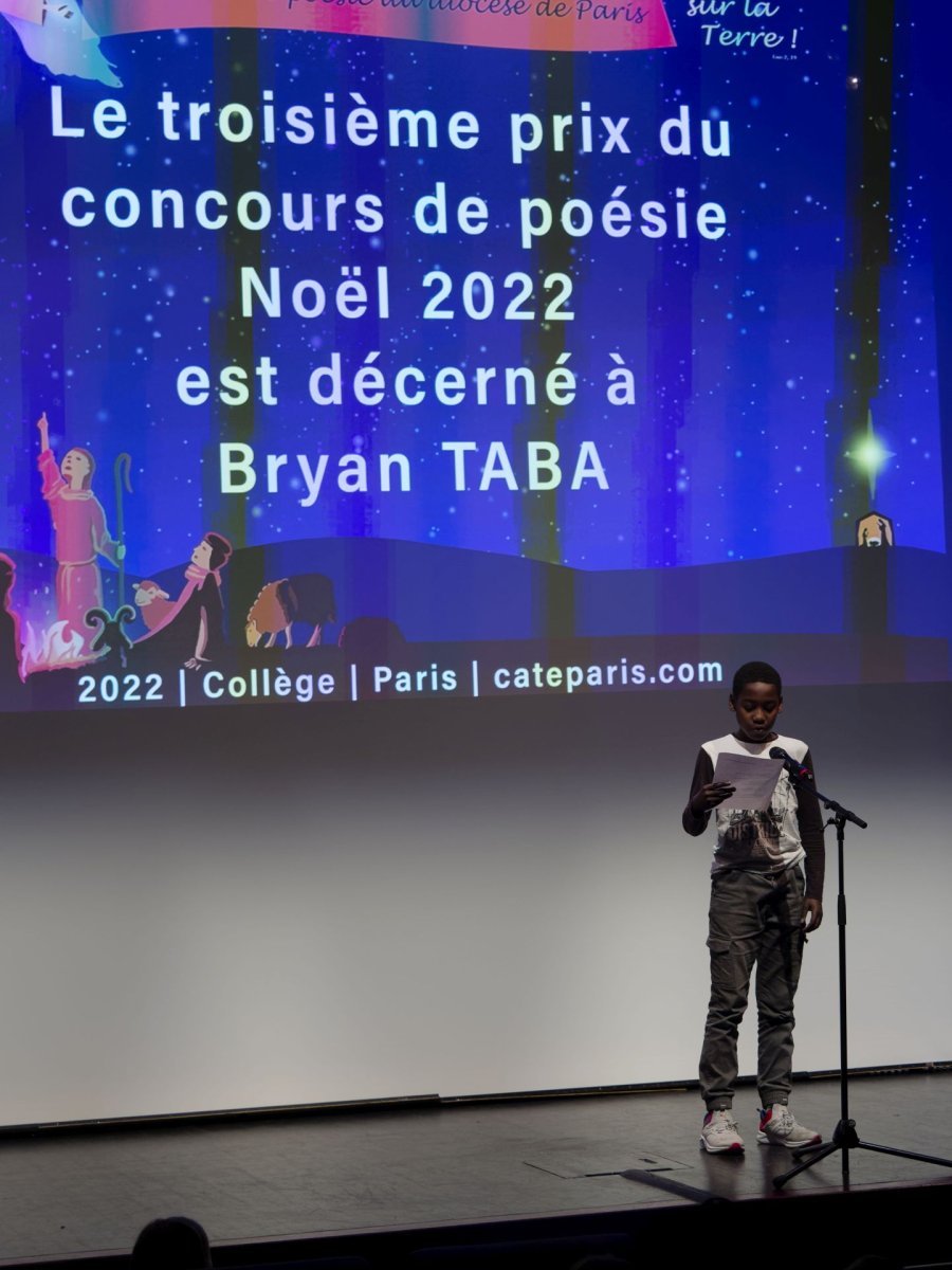 Concours de poésie 2022 : “Paix sur la Terre”. © Yannick Boschat / Diocèse de Paris.