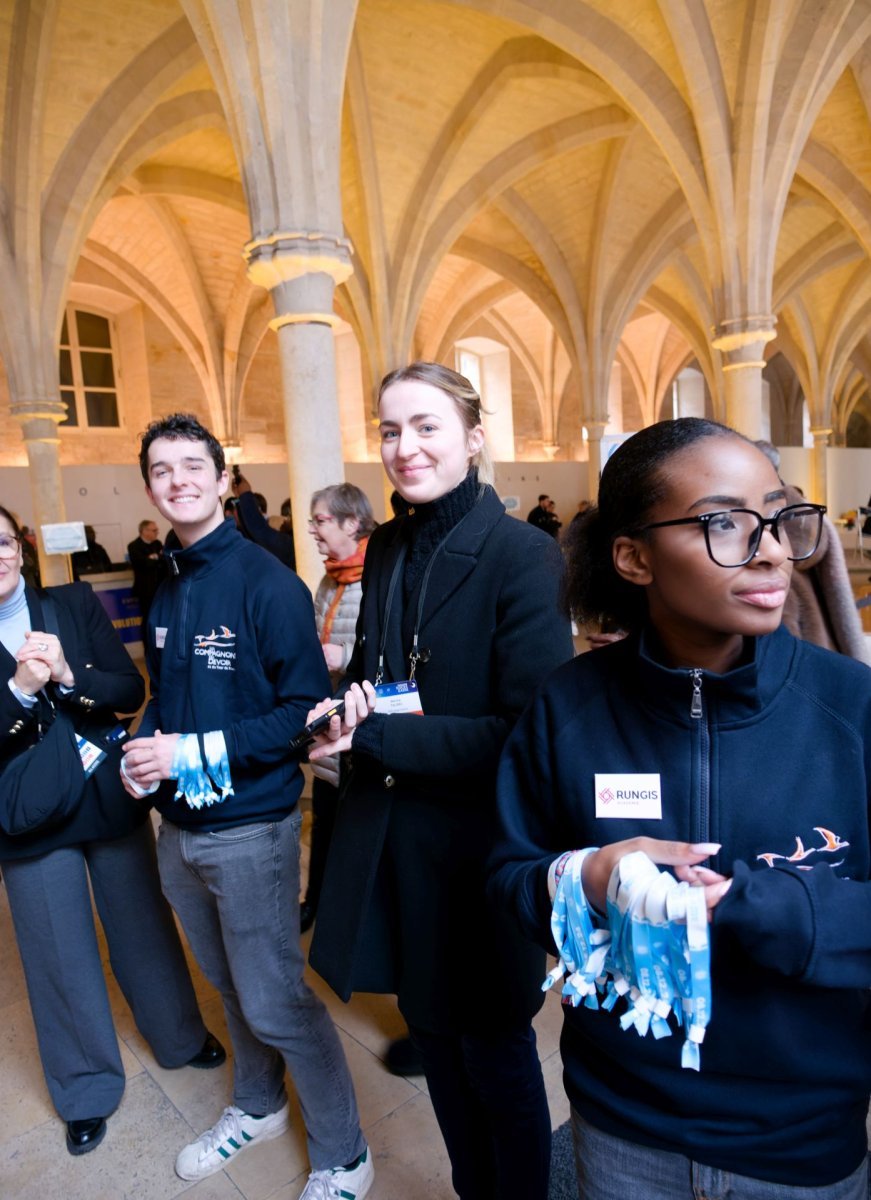 Déjeuner solidaire au Collège des Bernardins. © Yannick Boschat / Diocèse de Paris.