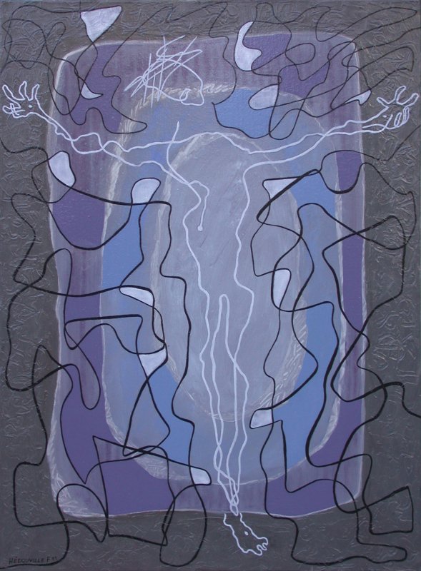 ... Résurrection. © Isabelle de Hédouville Peinture à l'huile sur toile, 73x54cm 