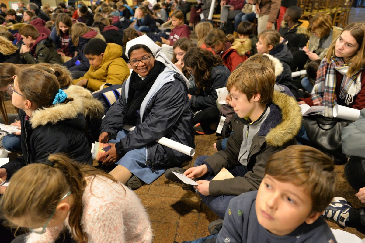 Rassemblement des sixièmes 2019. © Marie Christine Bertin / Diocèse de Paris.