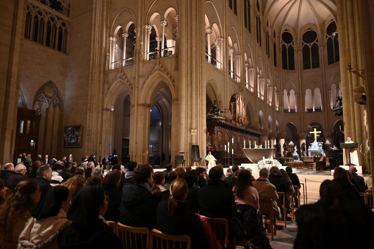 Veillée de l'espérance à Notre-Dame de Paris. © Marie-Christine Bertin / Diocèse de Paris.