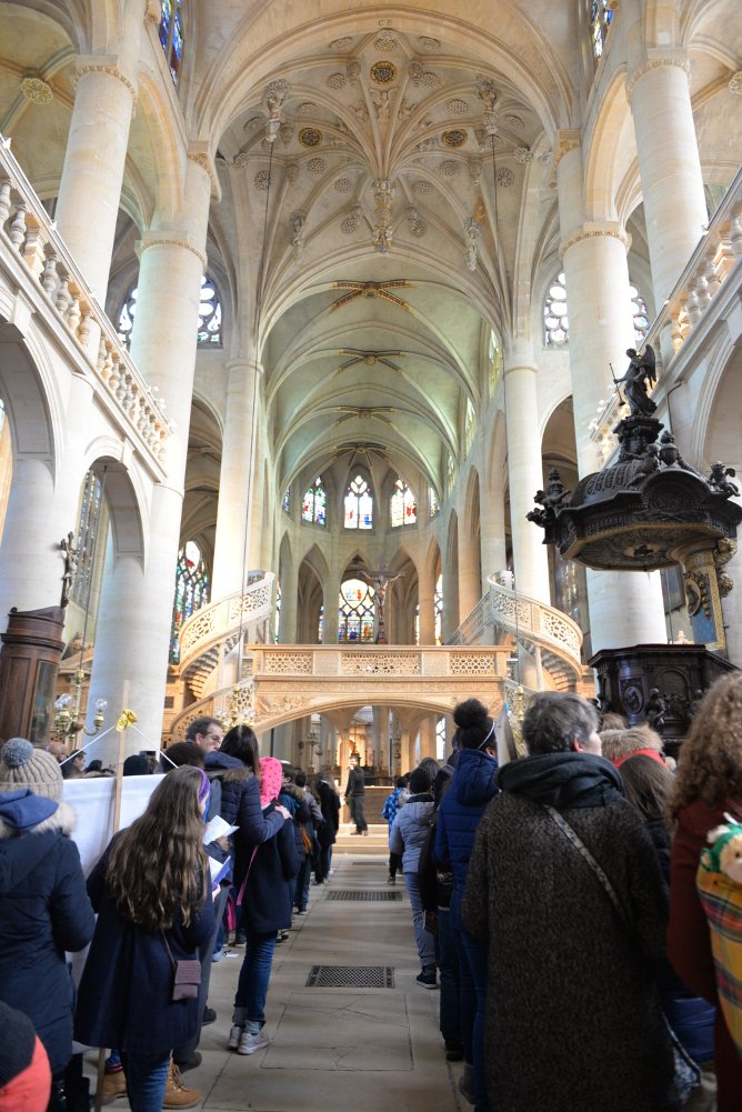 Rassemblement des sixièmes 2017 - Saint-Etienne-du-Mont 6. © Marie-Christine Bertin/Diocèse de Paris.
