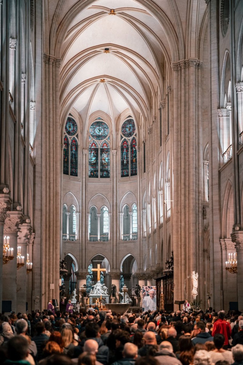 Rappel au Père du pape François : messe de 12h à Notre-Dame de Paris.. Messe de Requiem. © Liam Hoarau / Diocèse de Paris.