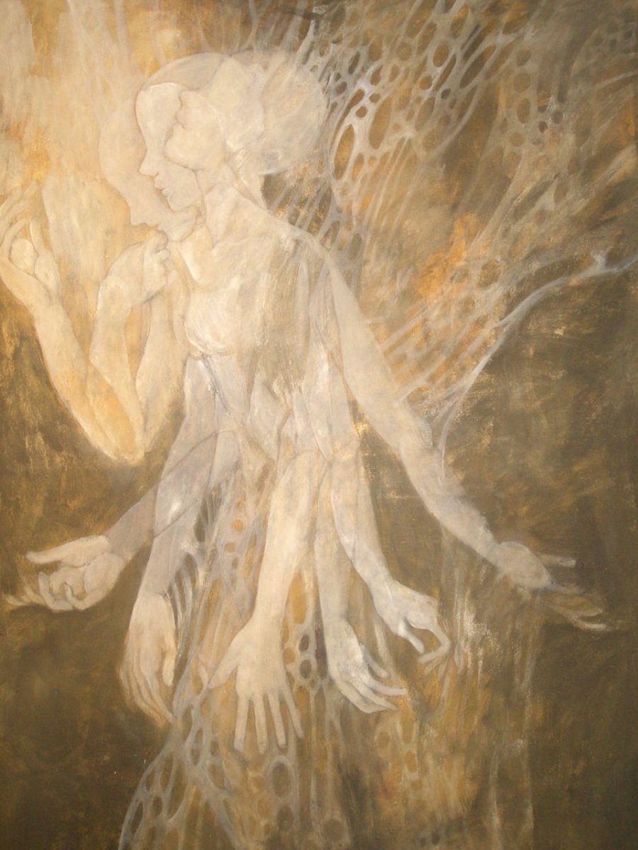 Eveiller. © Rika Kato Tempera sur toile, 60P 