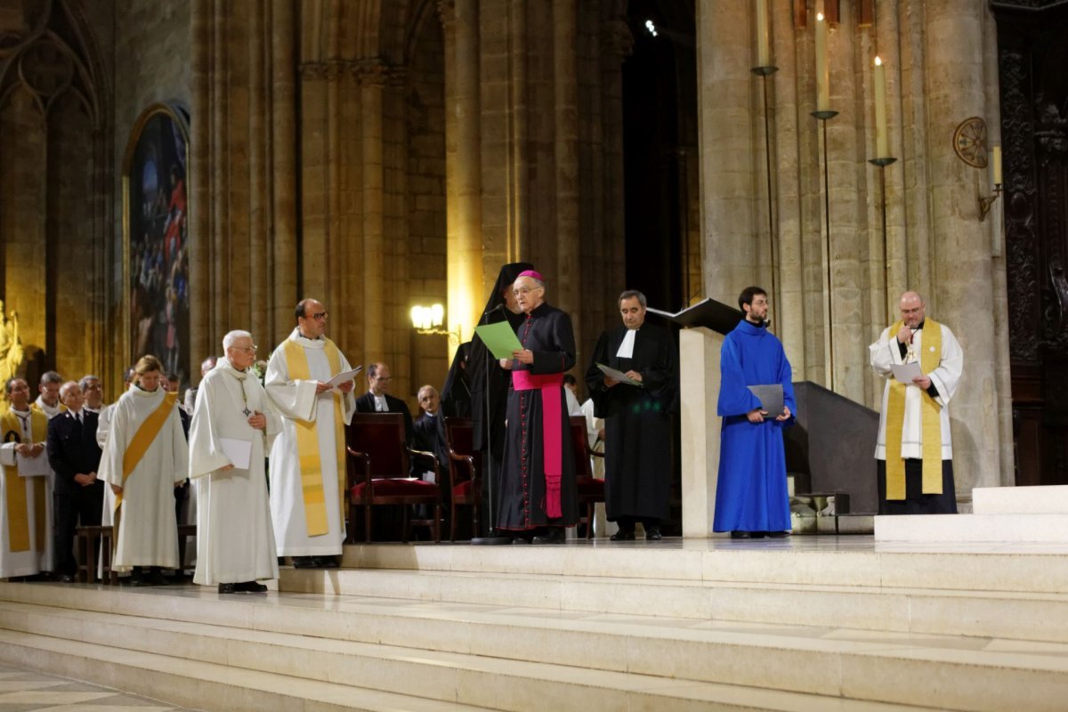 Prière œcuménique pour la sauvegarde de la création. Introduction par les co-présidents du CÉCEF - Mgr Georges Pontier © Yannick Boschat / Diocèse de Paris.