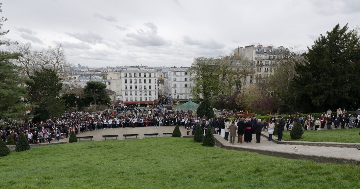 Chemin de croix de Montmartre 2024. © Yannick Boschat / Diocèse de Paris.