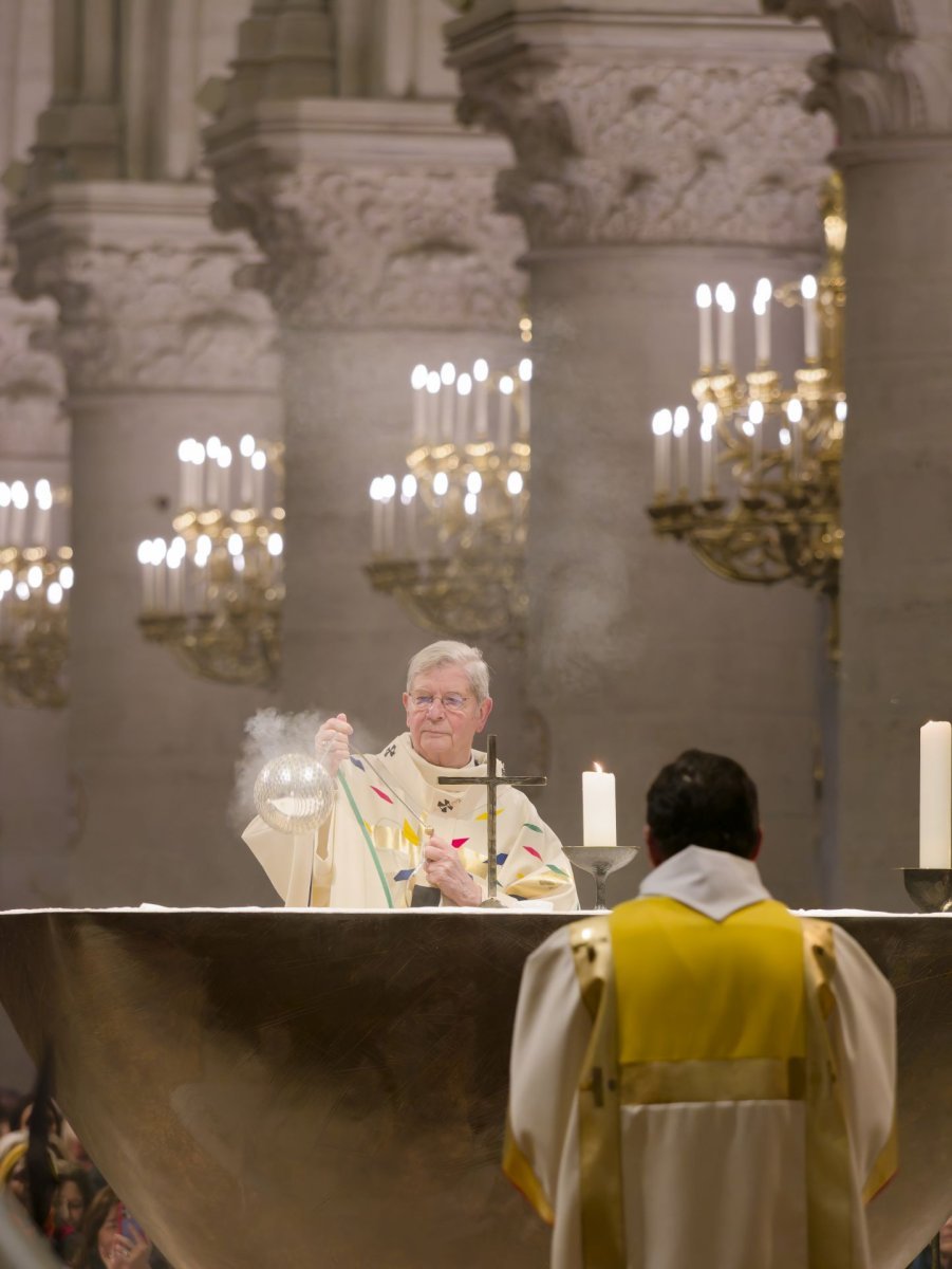 Messe en présence des services diocésains et de l'Atelier de Notre-Dame. © Yannick Boschat / Diocèse de Paris.