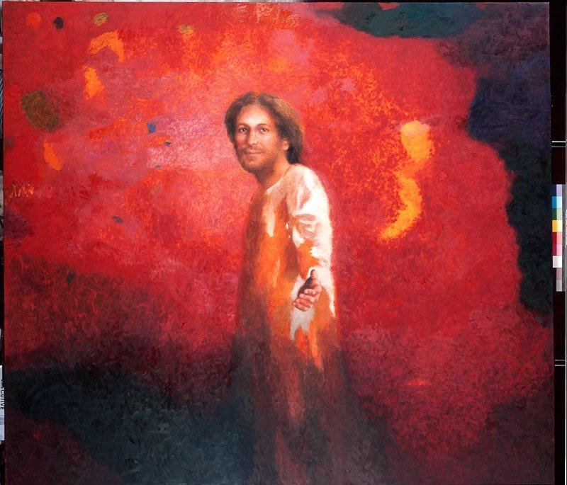 Viens, je t'attends. © Malel Huile sur toile, 1,80x1,50m 