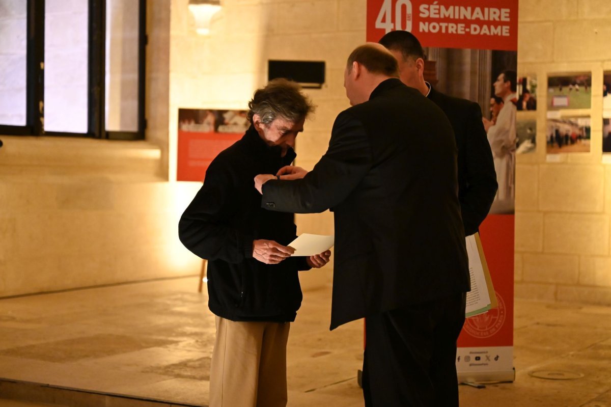 Messe pour l'anniversaire de la Faculté Notre-Dame, du Séminaire de (…). Dîner au Collège des Bernardins. © Marie-Christine Bertin / Diocèse de Paris.